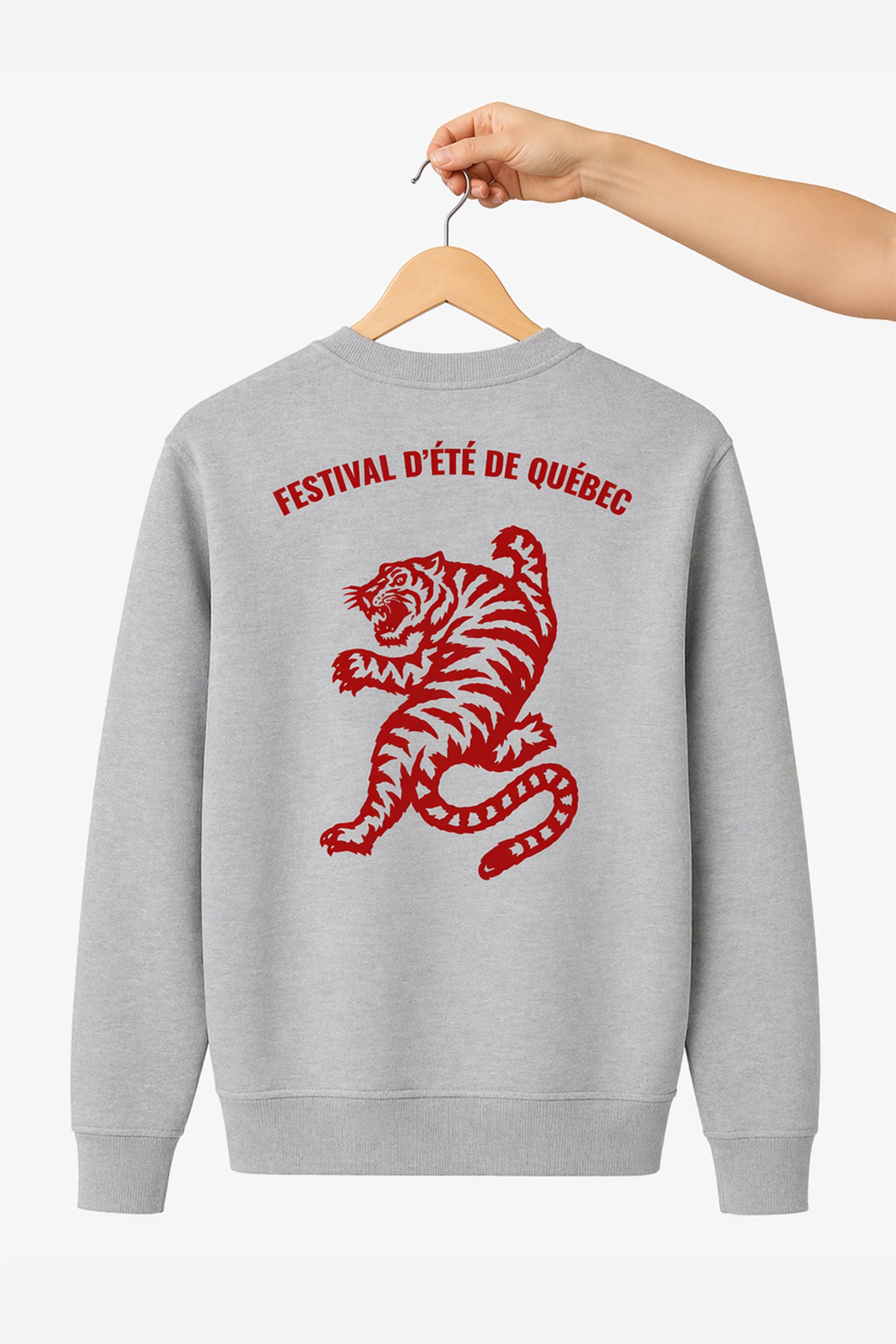 Sweatshirt à col rond Tigre