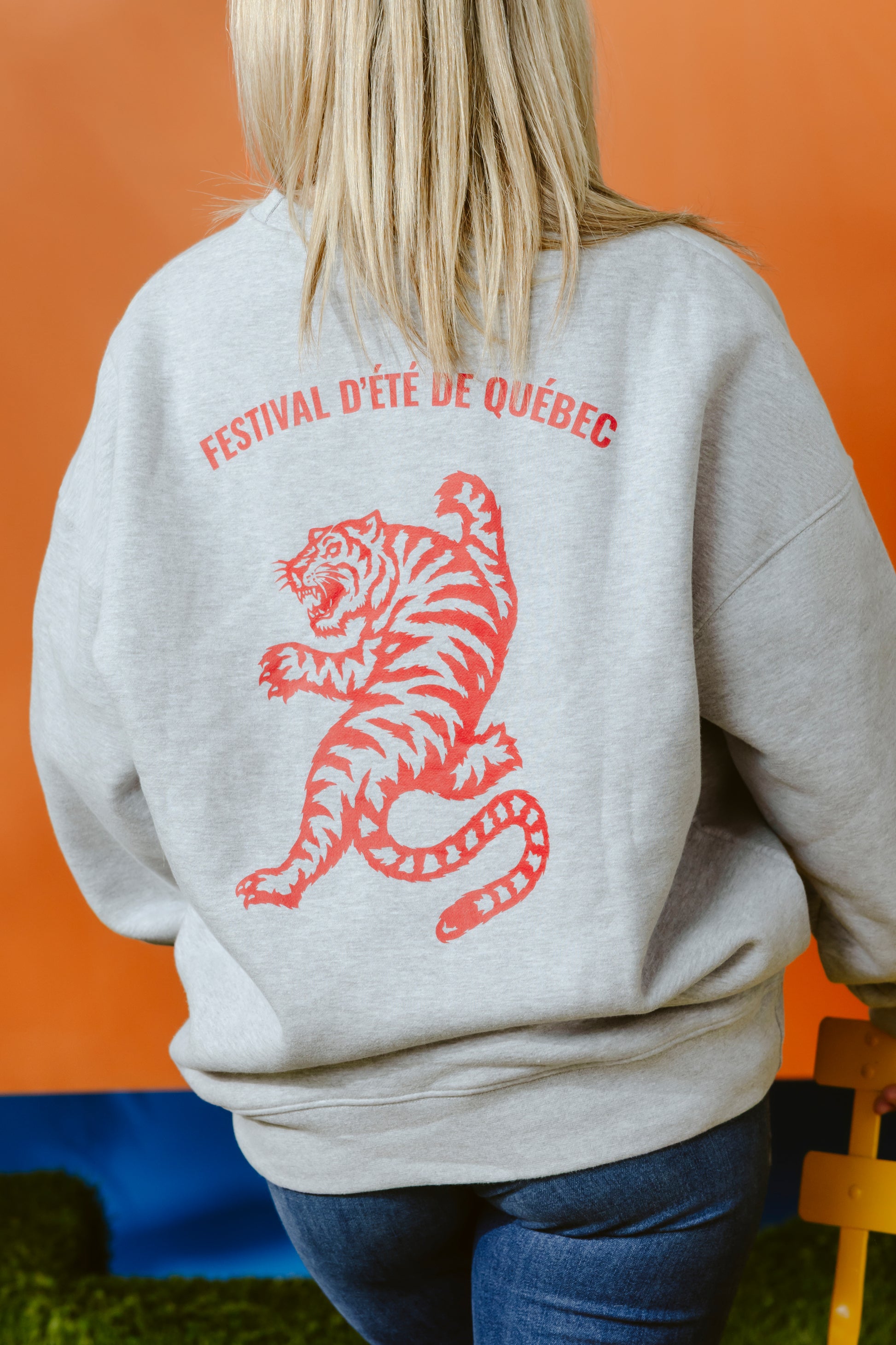Sweatshirt à col rond Tigre