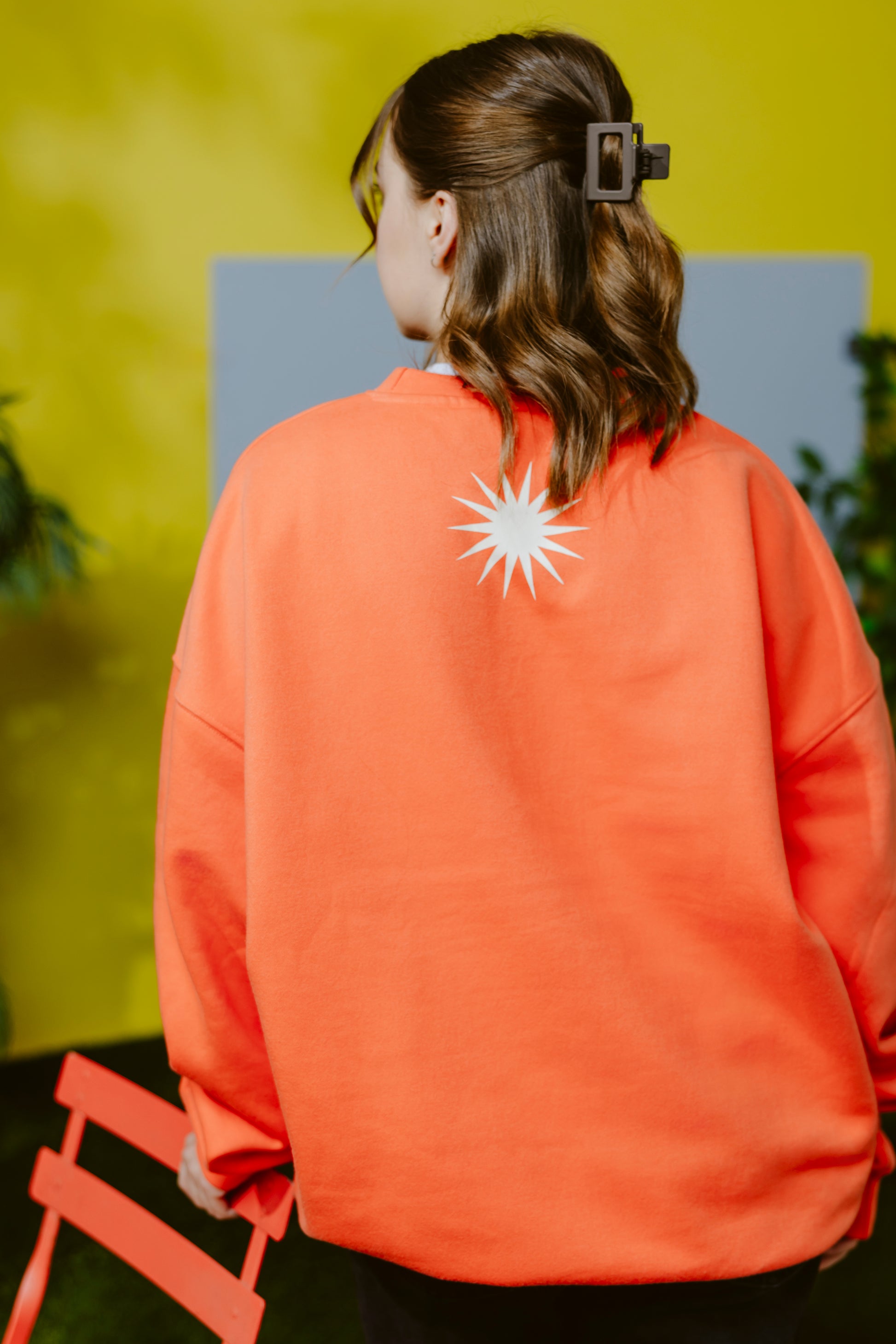 Sweatshirt à col rond FEQ Corail