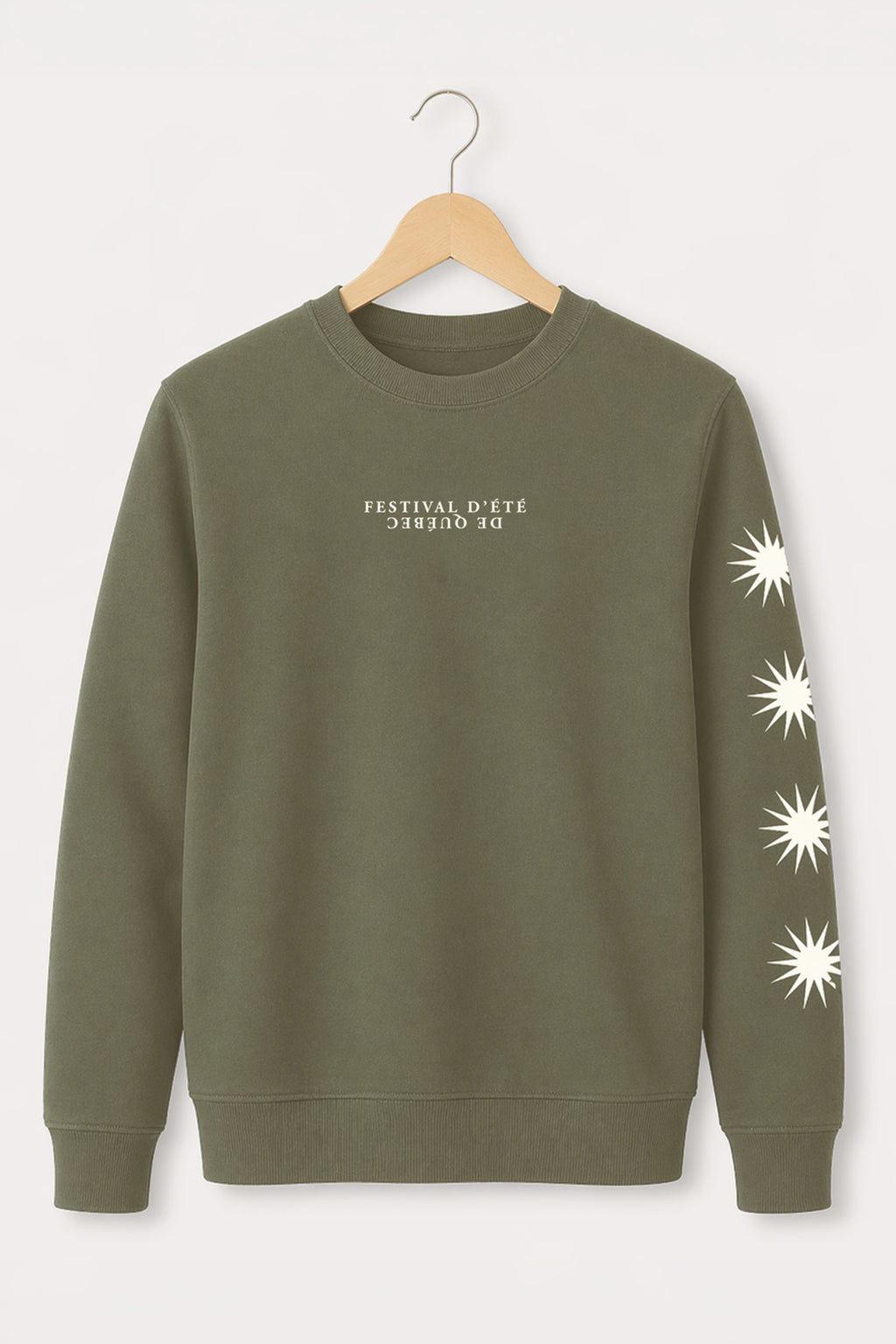 Sweatshirt à col rond FEQ Olive