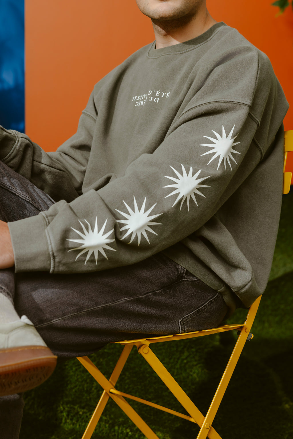 Sweatshirt à col rond FEQ Olive